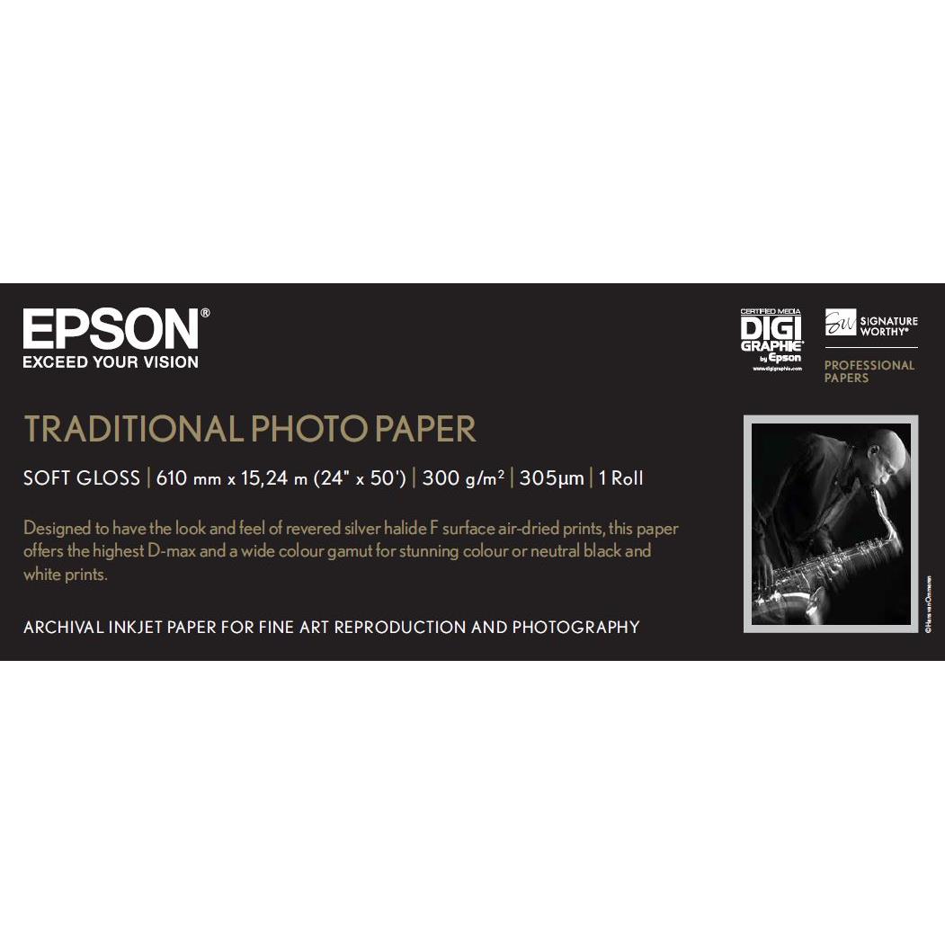 Epson pap photo traditionnel 300g 24" x 15m