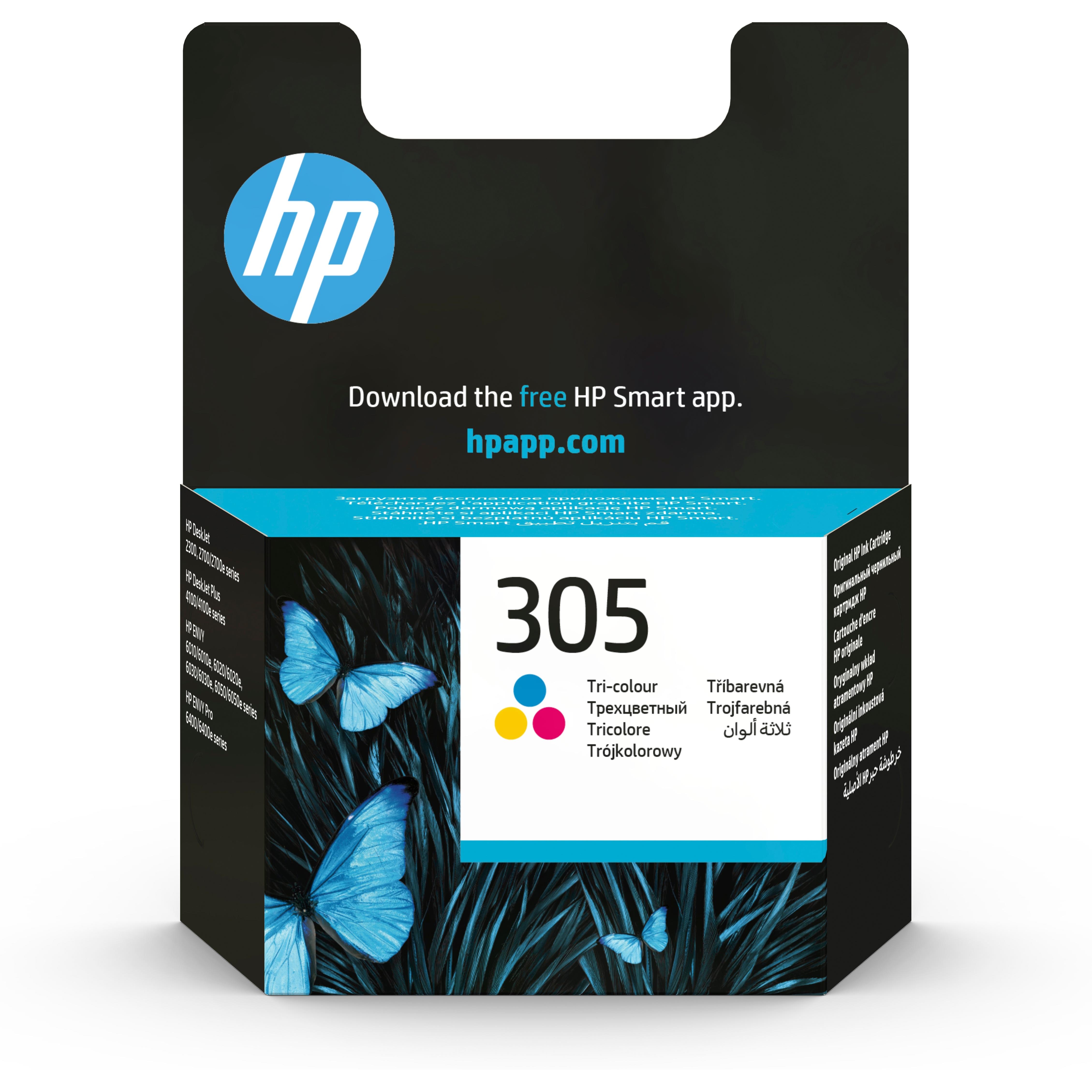 Cartouches pour imprimantes - Hp cartouche d'encre trois couleurs 305 authentique