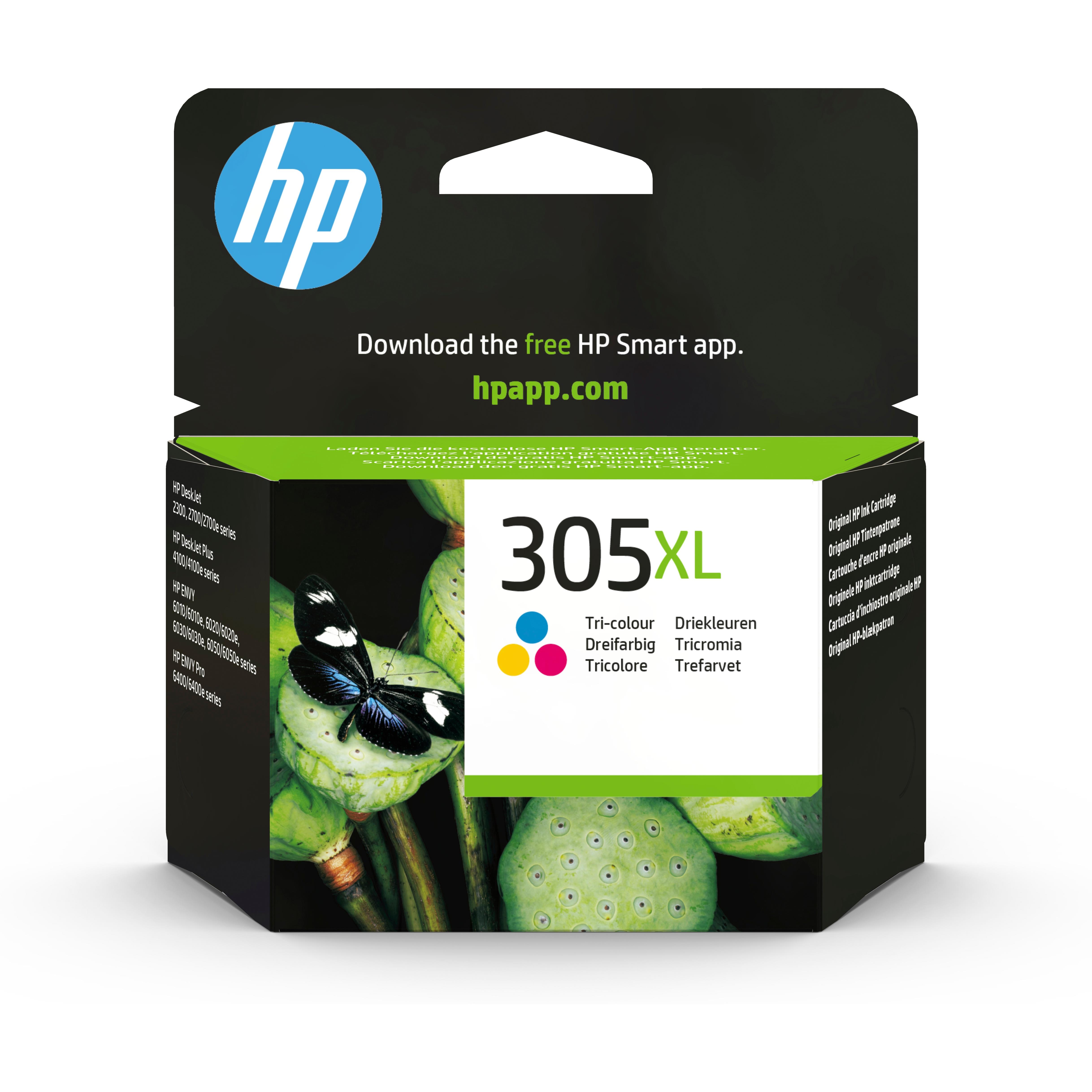 Cartouches pour imprimantes - Hp cartouche d'encre trois couleurs 305xl grande capacit authentique