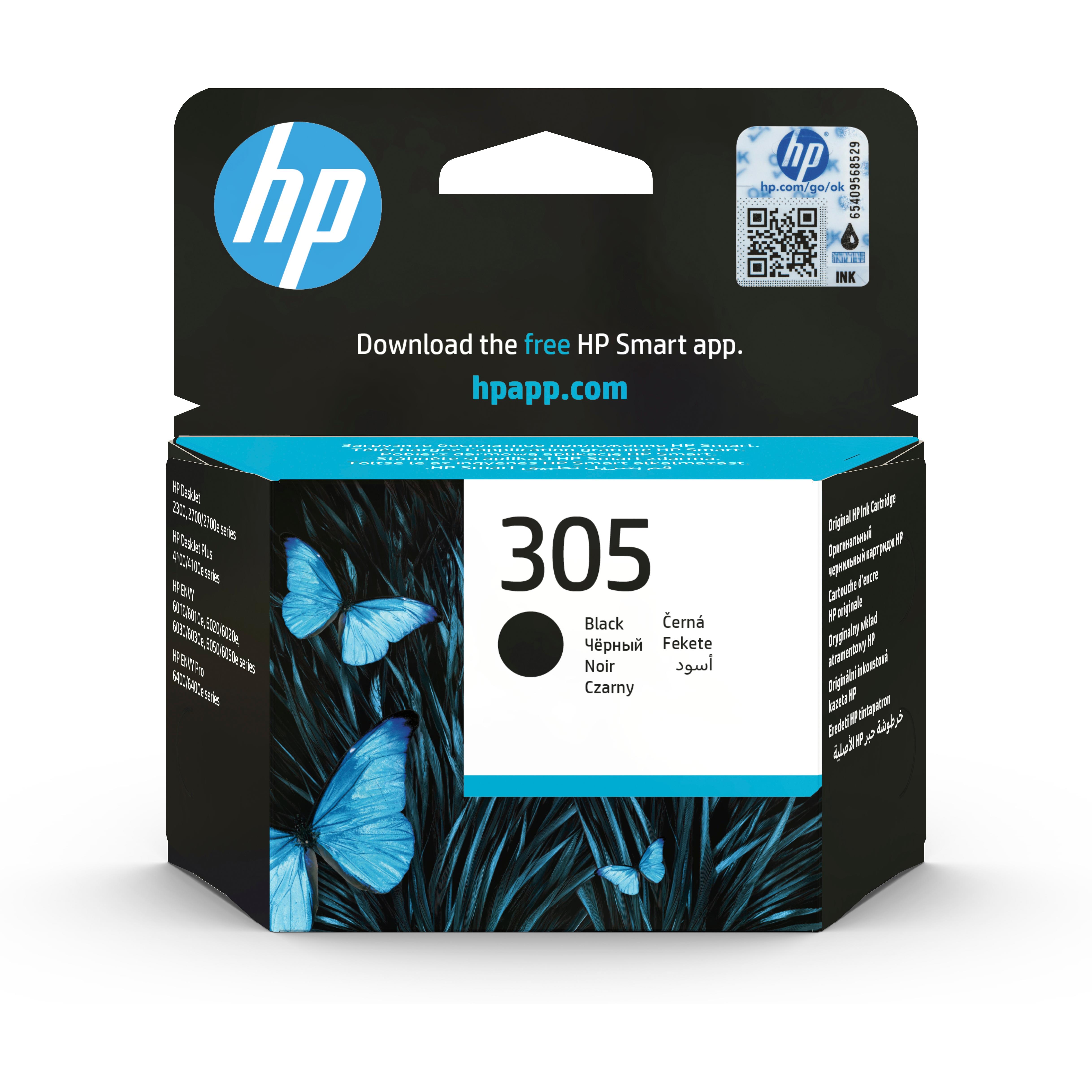 Cartouches pour imprimantes - Hp cartouche d'encre noire 305 authentique