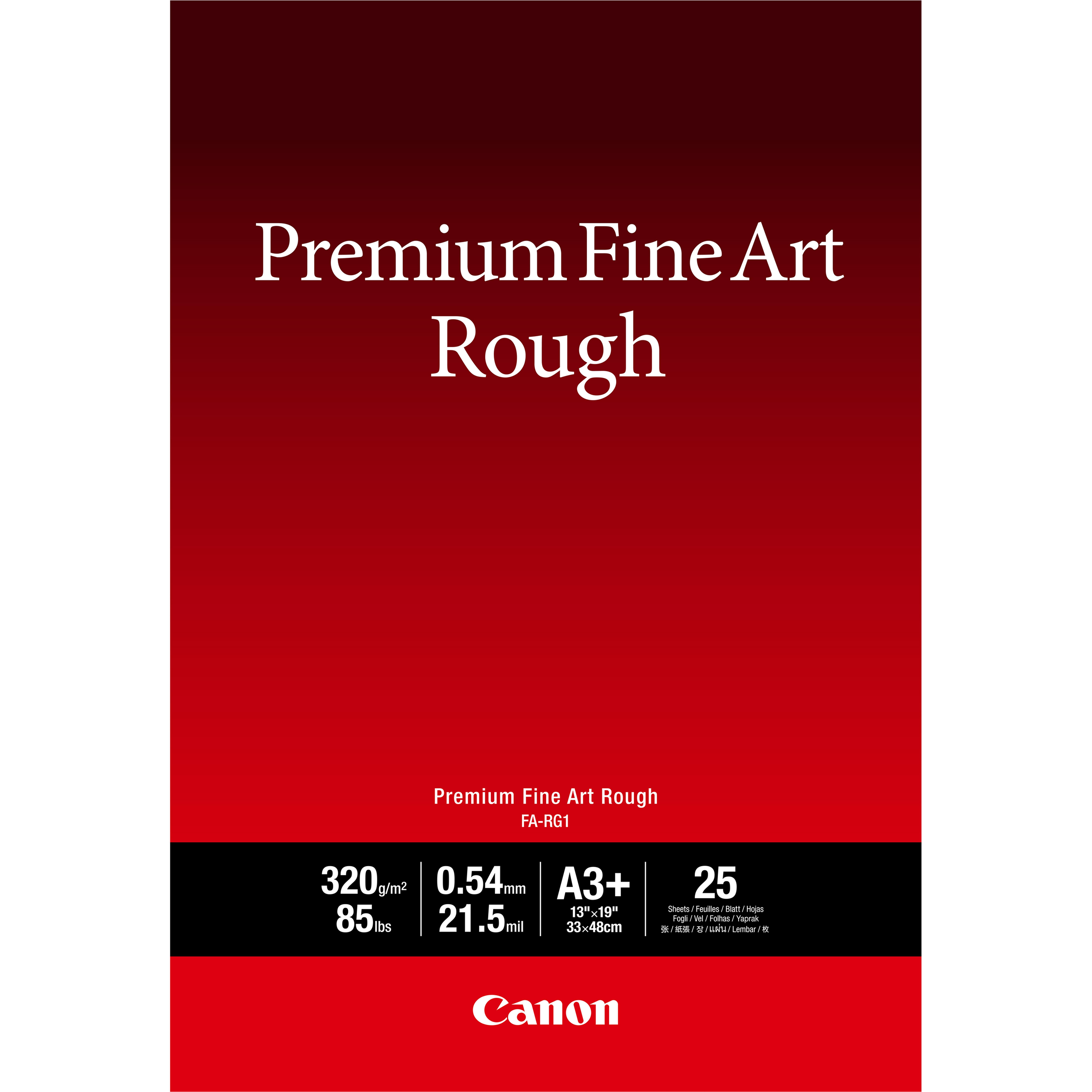 Canon papier a3+ beaux-arts textur premium fa-rg1, 25 feuilles