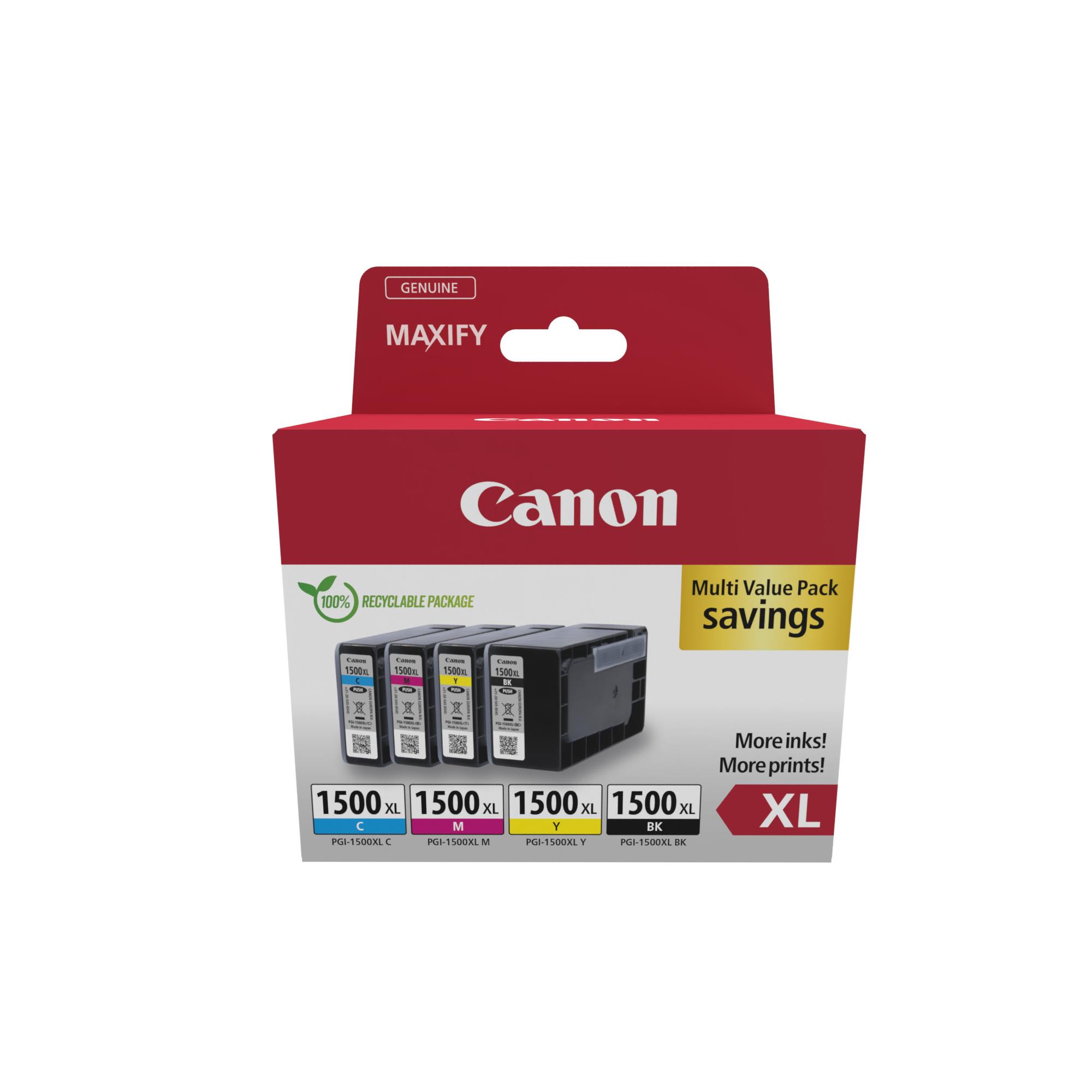 Cartouches pour imprimantes - Canon 9182b010 cartouche d'encre 4 pice(s) original rendement lev (xl) noir, cyan, magenta, jaune