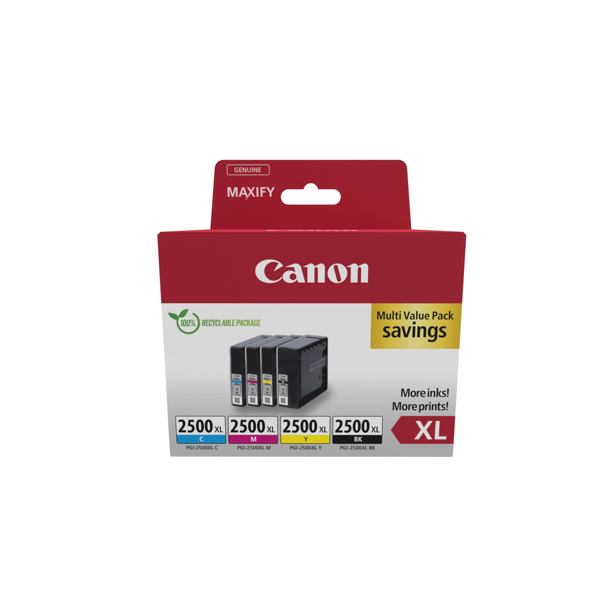 Cartouches pour imprimantes - Canon 9254b010 cartouche d'encre 4 pice(s) original rendement lev (xl) noir, cyan, magenta, jaune