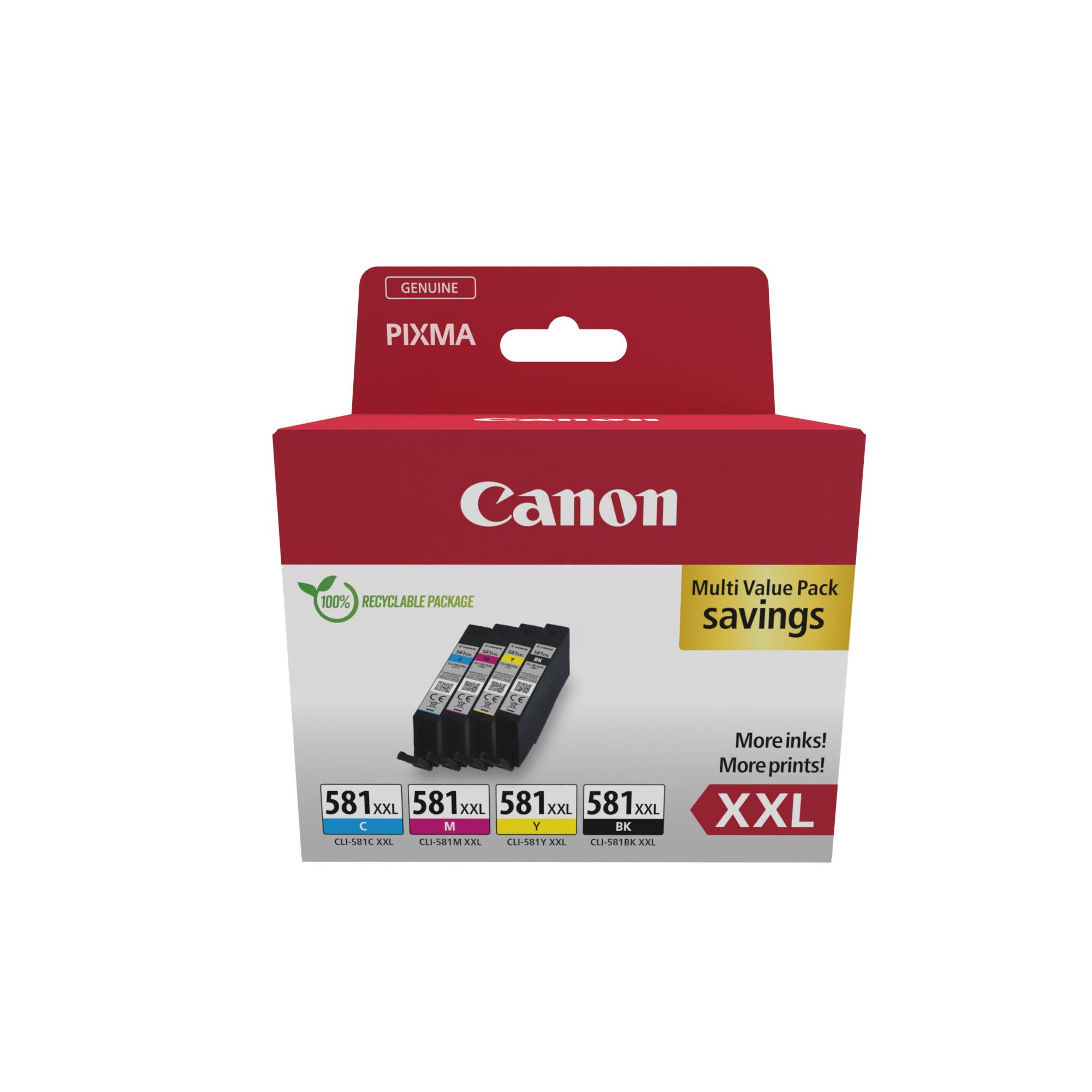 Cartouches pour imprimantes - Canon 1998c007 cartouche d'encre 4 pice(s) original noir, cyan, magenta, jaune