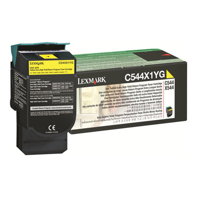 Cartouches de toner - Lexmark c544, x544 yellow extra high yield return programme toner cartridge (4k) cartouche de toner original jaune