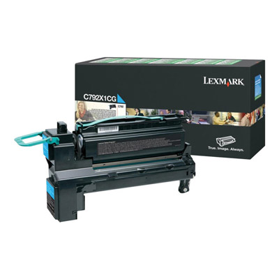 Cartouches de toner - Lexmark c792x1cg cartouche de toner 1 pi�ce(s) original cyan