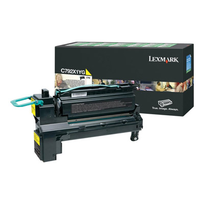 Cartouches de toner - Lexmark c792x1yg cartouche de toner 1 pice(s) original jaune
