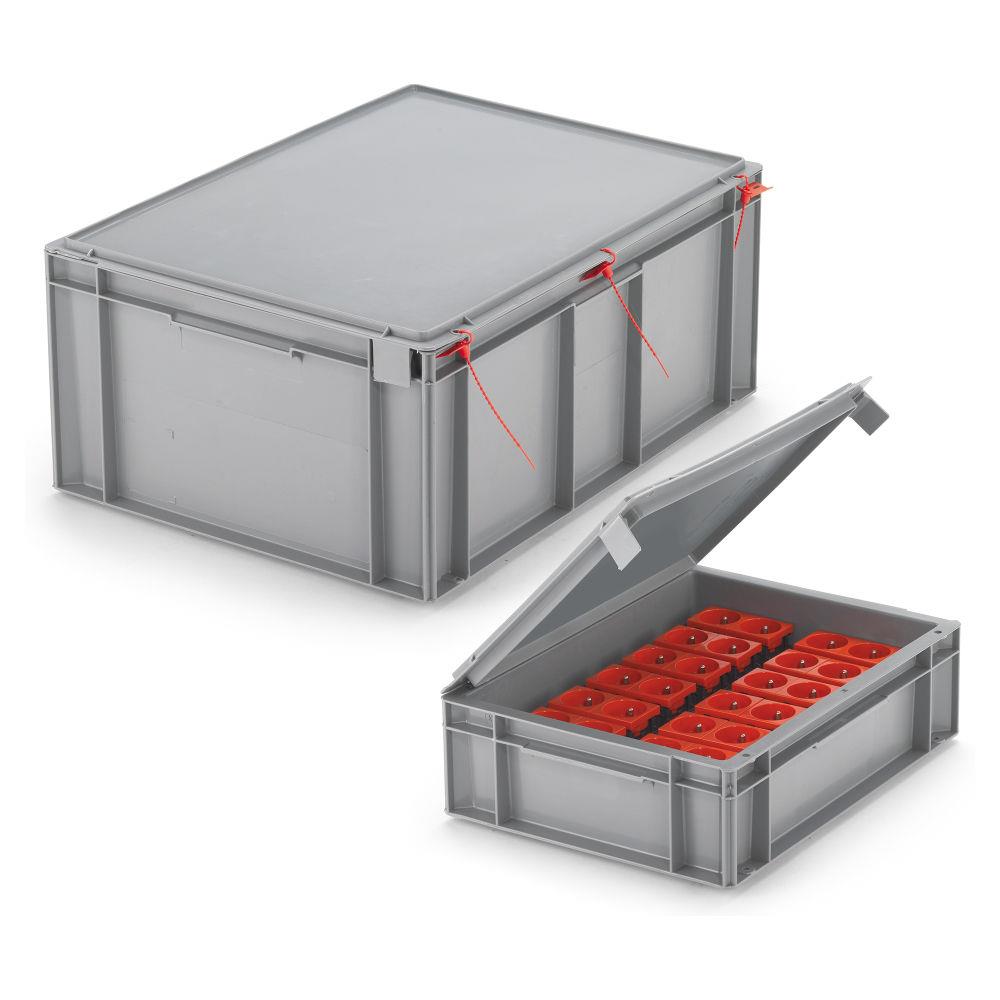 Bac gerbable norme Europe avec couvercle intgr 10 litres