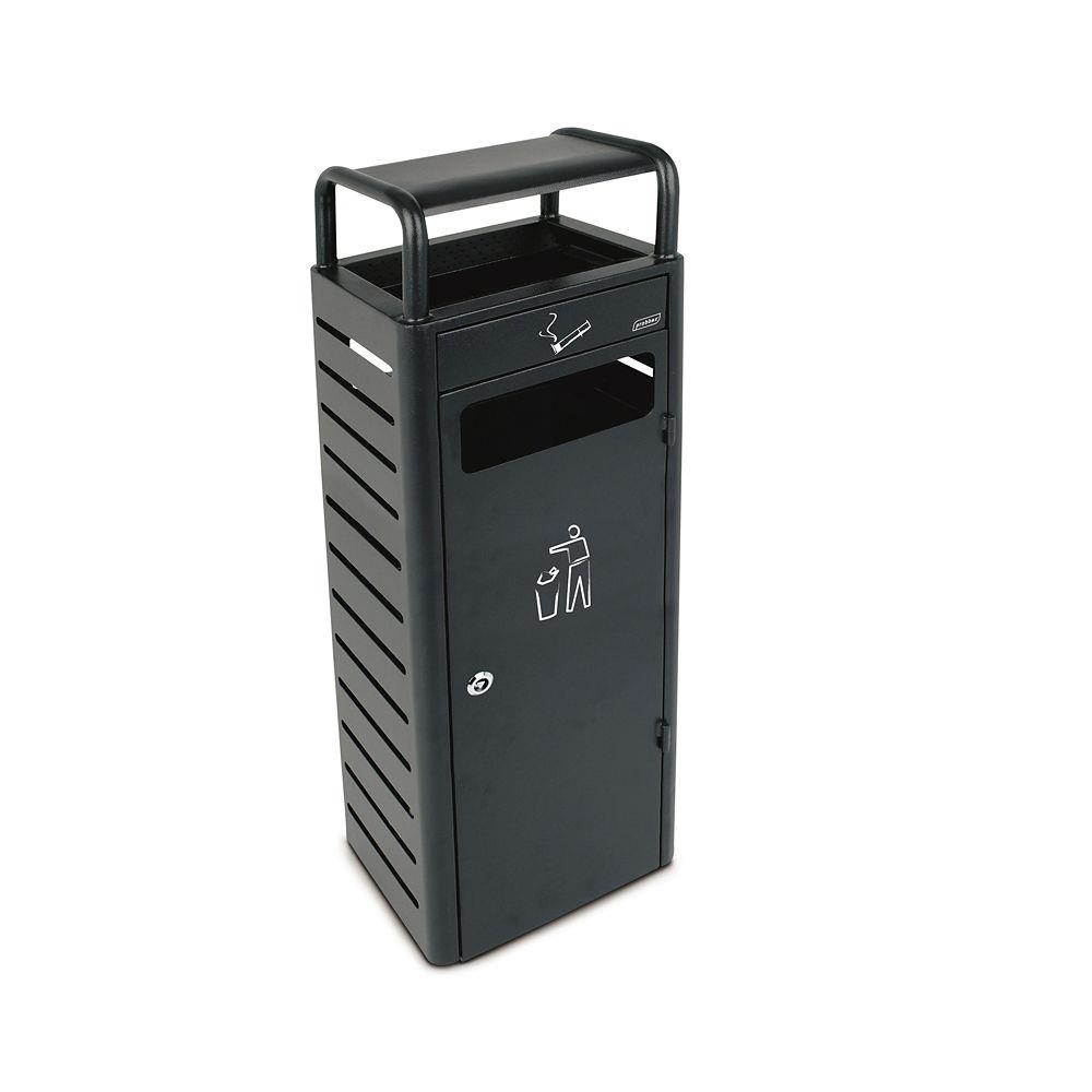 Poubelle cendrier d'extrieur 24 litres +3,3 litres