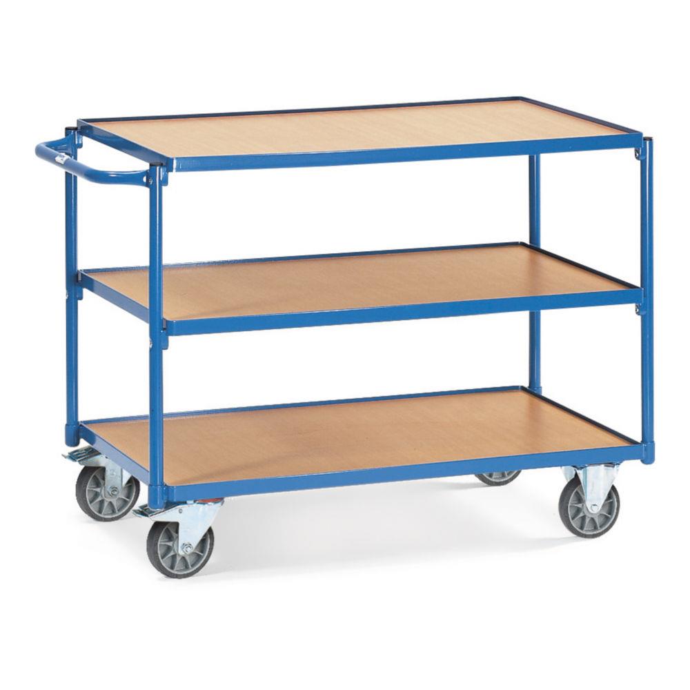 Chariot  plateaux bois charge 300 kg 3 plateaux