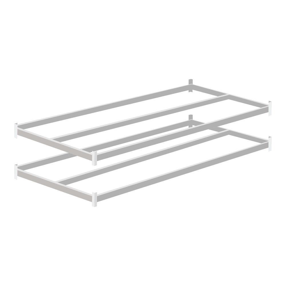 Lot de 2 tablettes suppl�mentaires 40x124 cm pour Rayonnage Prospace+