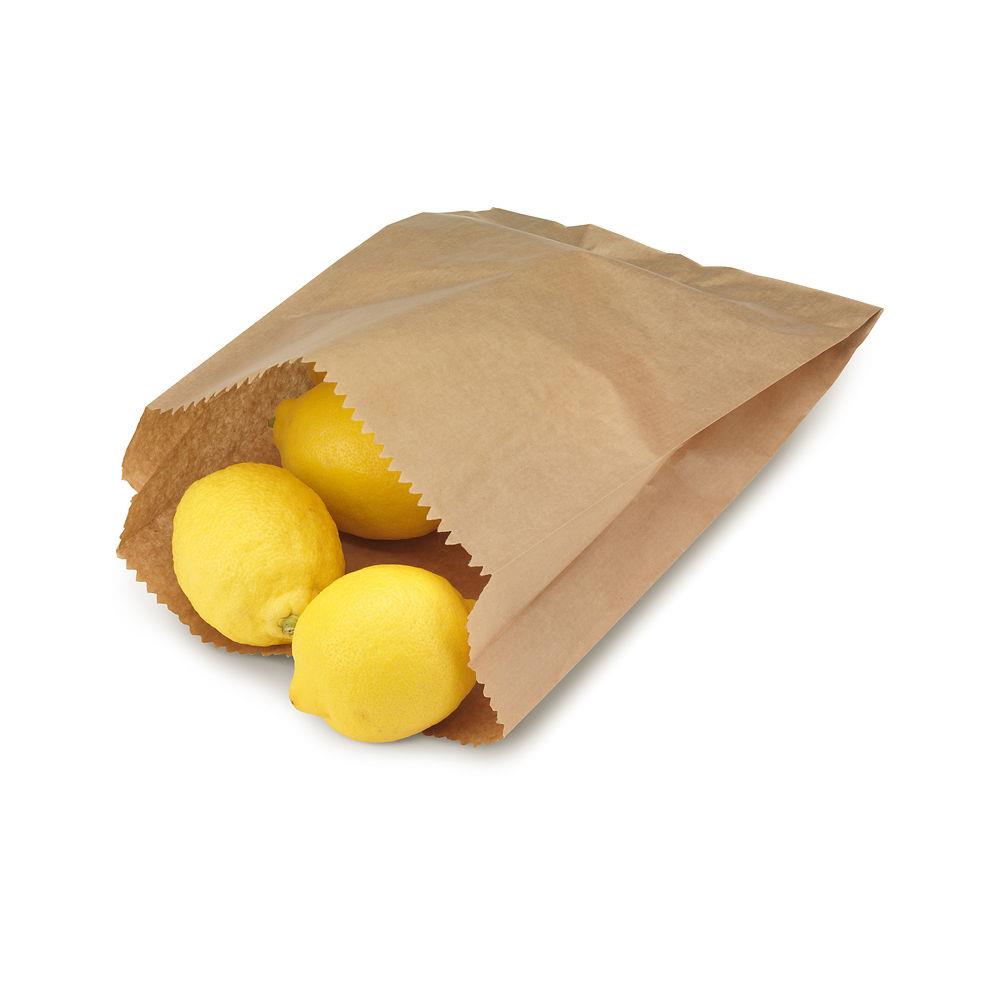 Sac kraft primeur neutre avec soufflets 14x21x7 cm