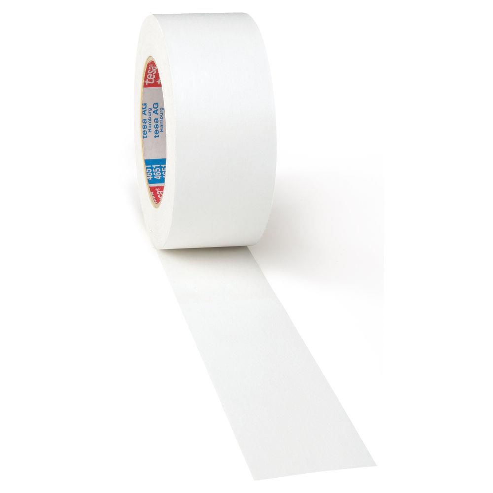 Ruban toile satine blanc tanche haut de gamme TESA 50 mm x 25 m