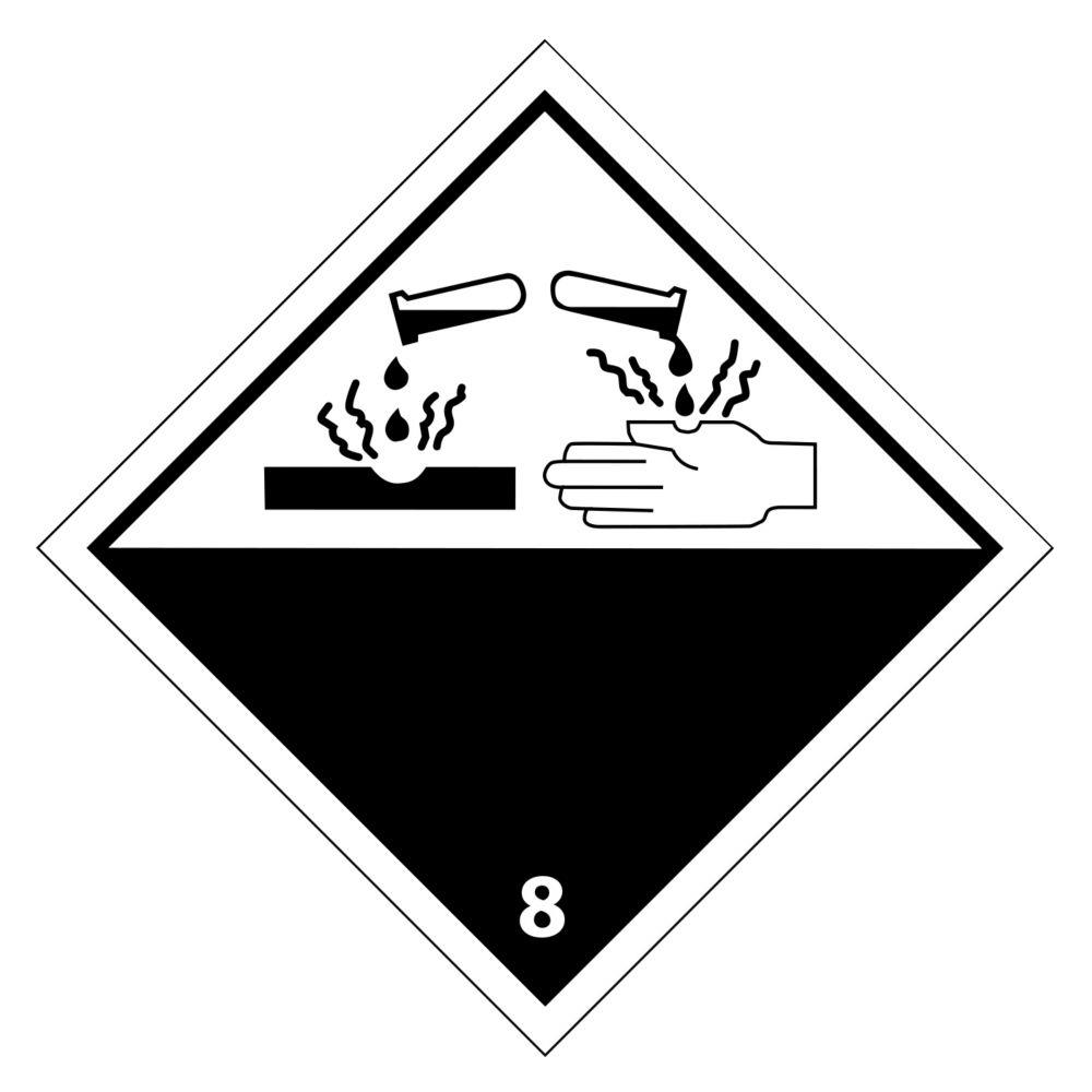 tiquette vlin pour transport de matires dangereuses matires corrosives