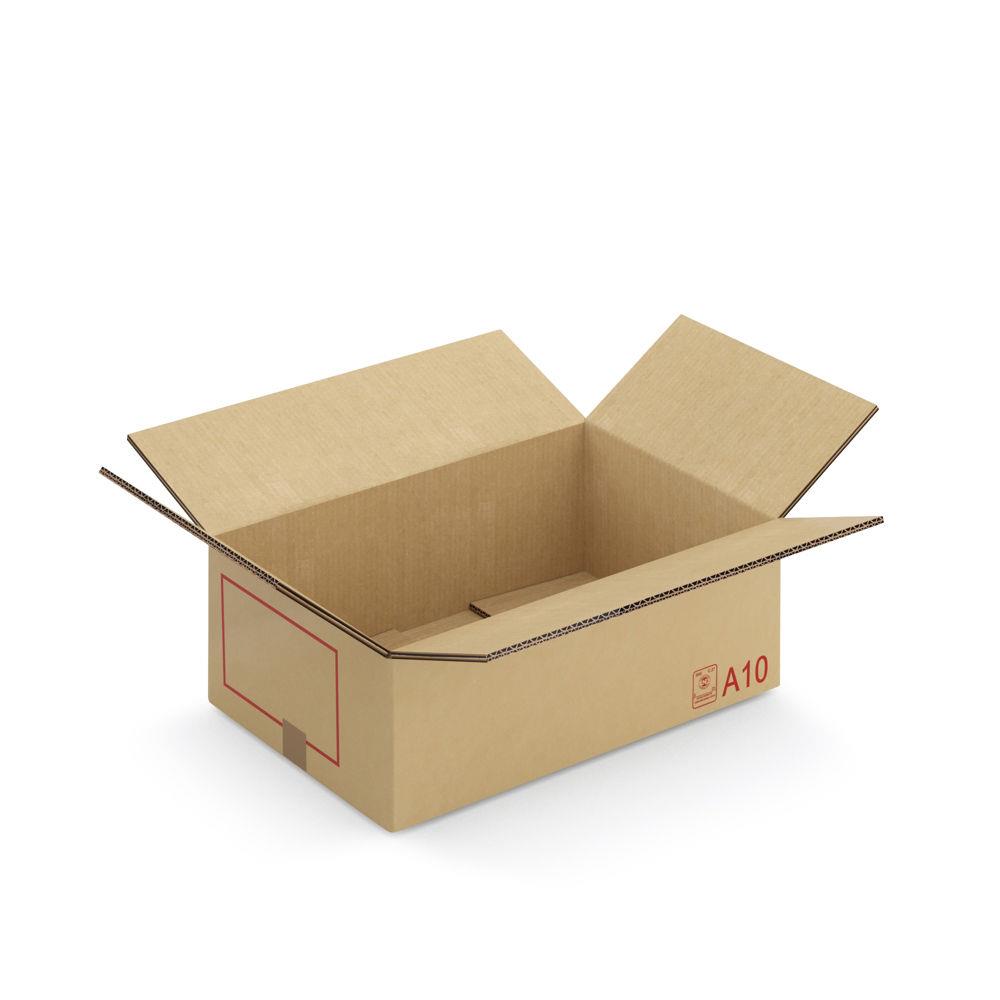 Caisse carton Galia A10 double cannelure avec rabats 60x40x25 cm