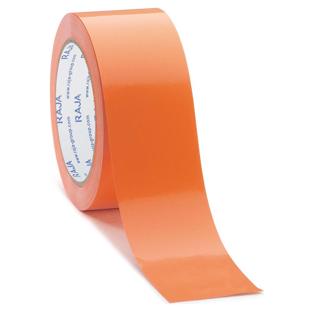 Ruban adhsif couleur orange PVC Rsistant, 37 microns 50 mm x 66 m