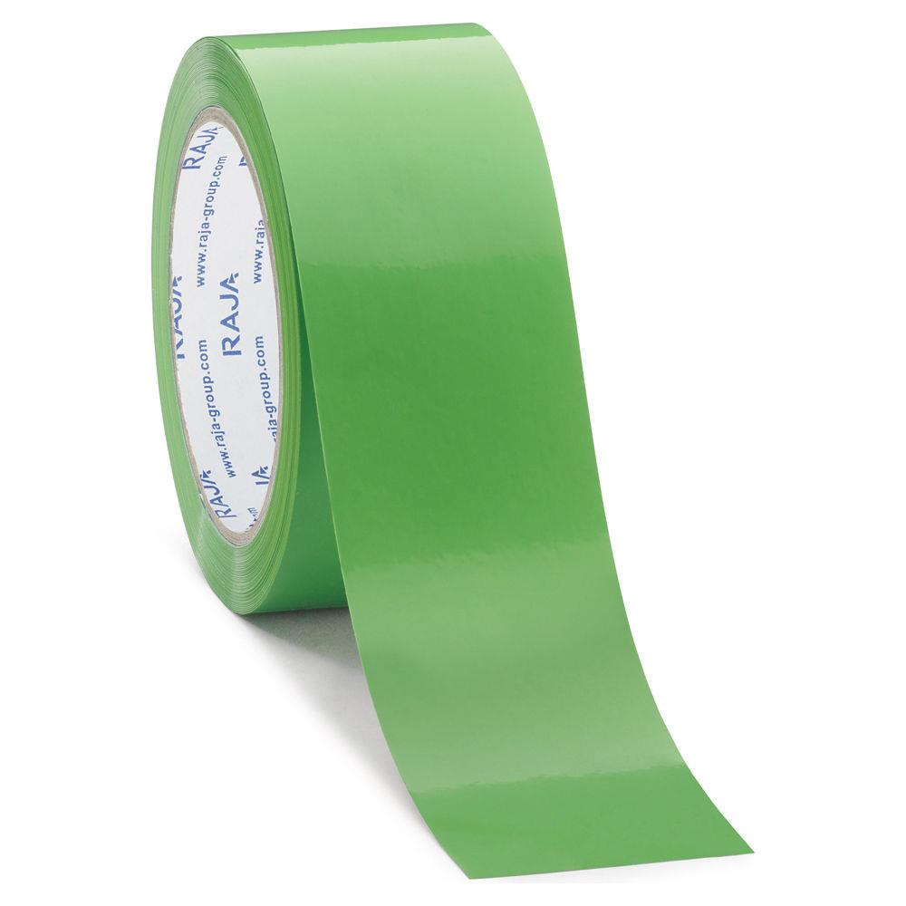 Ruban adhsif couleur vert PVC Rsistant, 37 microns 50 mm x 66 m