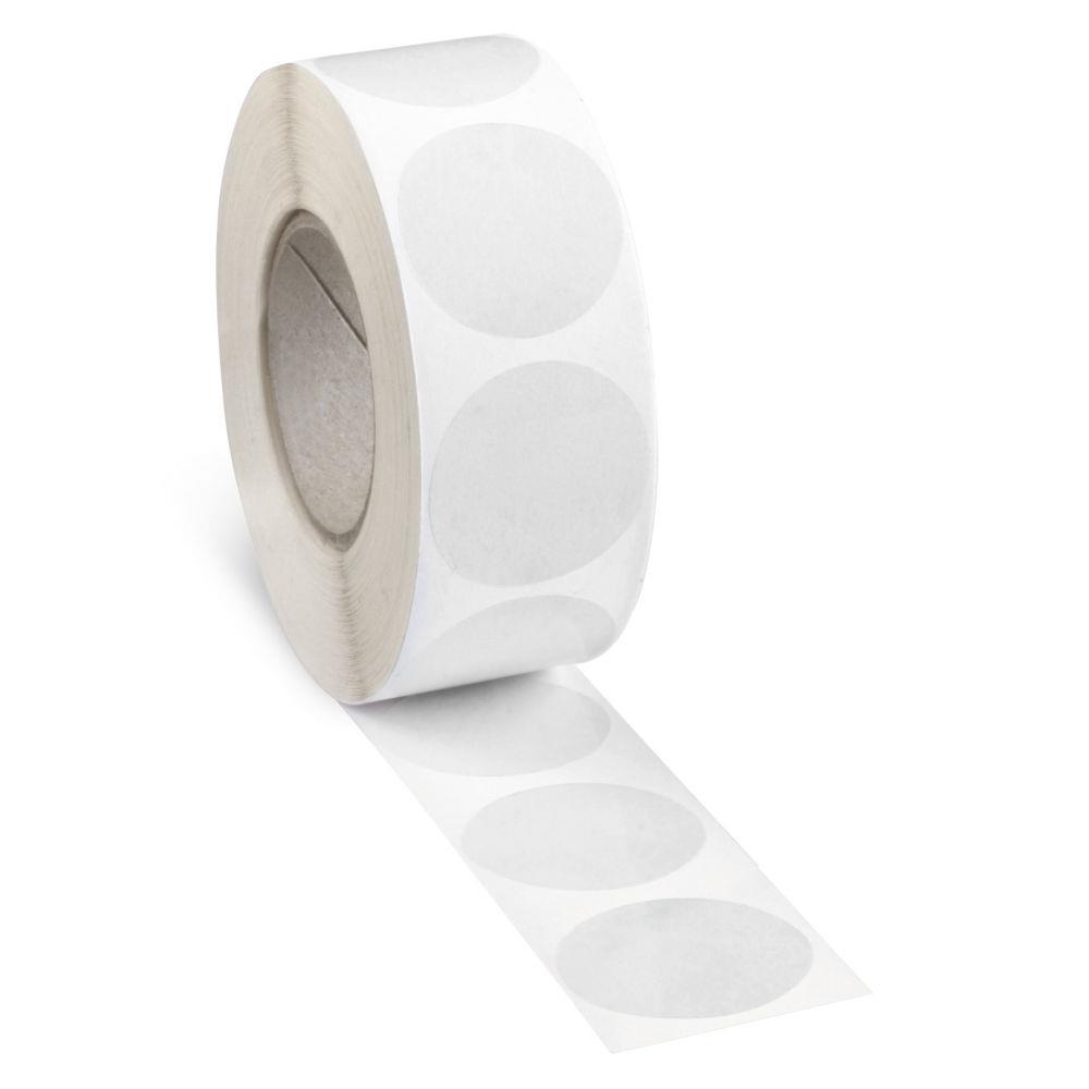 Pastille adhsive transparente en plastique forte adhsivit o 30 mm
