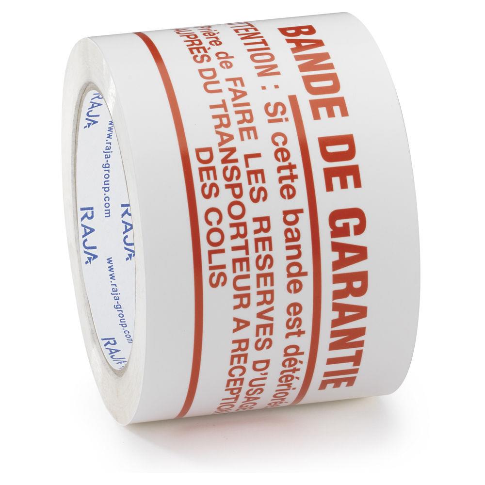Adhsif conomique polypropylne silencieux pour colis volumineux BANDE DE GARANTIE 32 microns 75 mm x 100 m