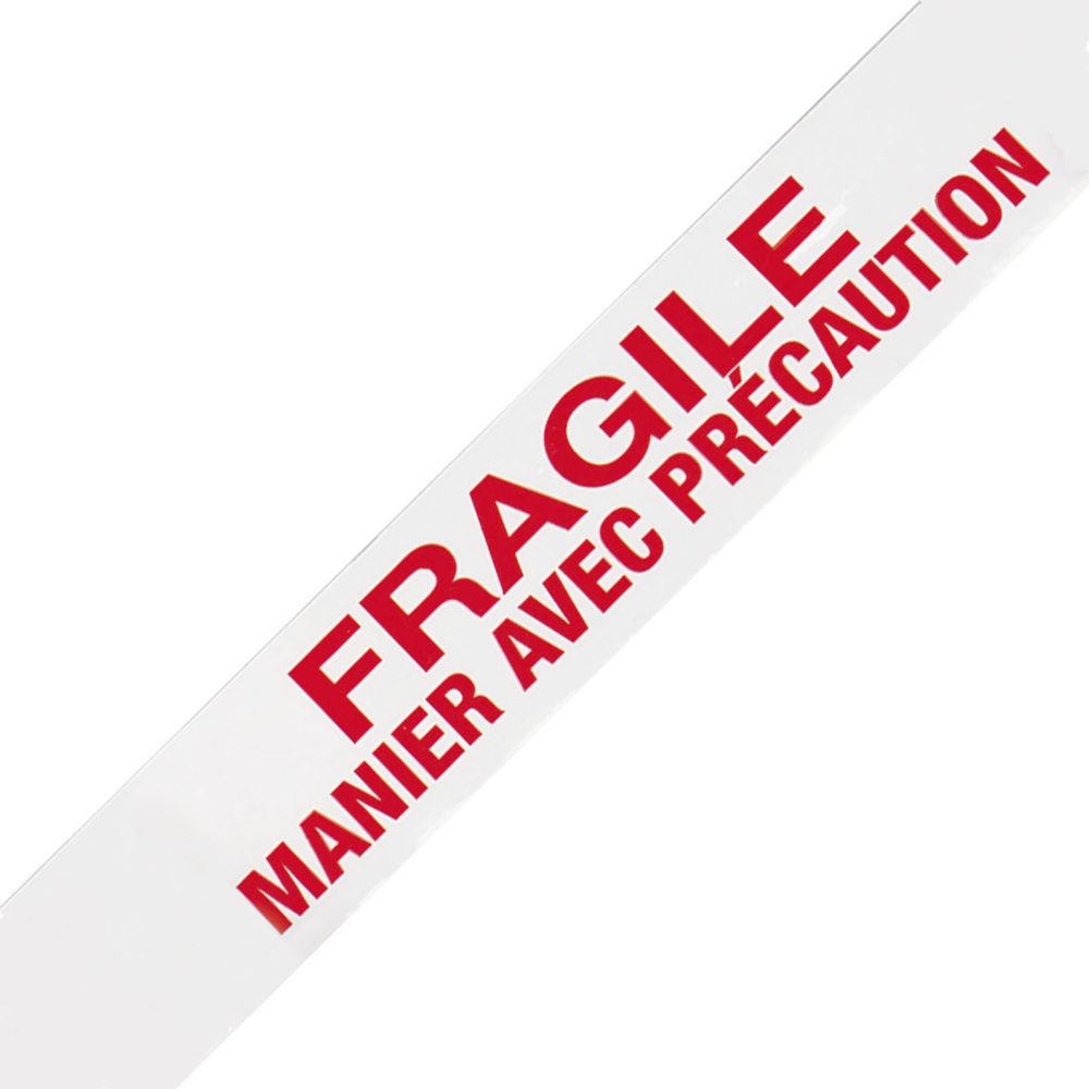 Ruban adhsif pour usage palette FRAGILE - MANIER AVEC PRECAUTION 50 mm x 100 m