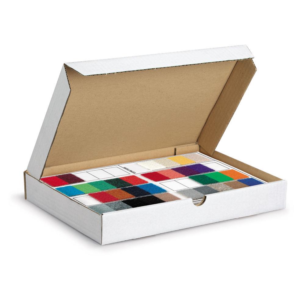 Bote extra-plate d?expdition carton blanche 43x31x5 cm