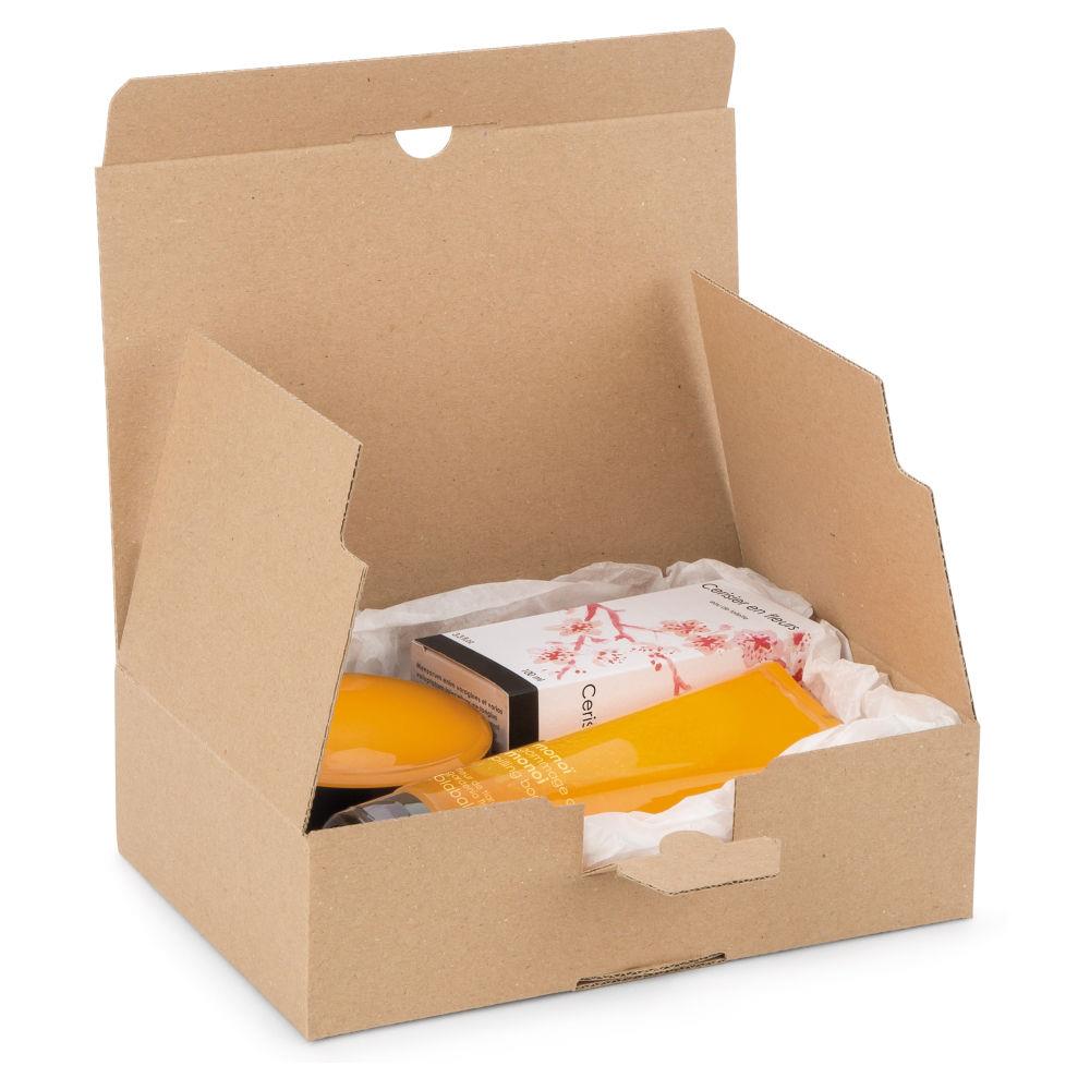 Bote carton brune d'expdition  montage instantan 20x10x10 cm