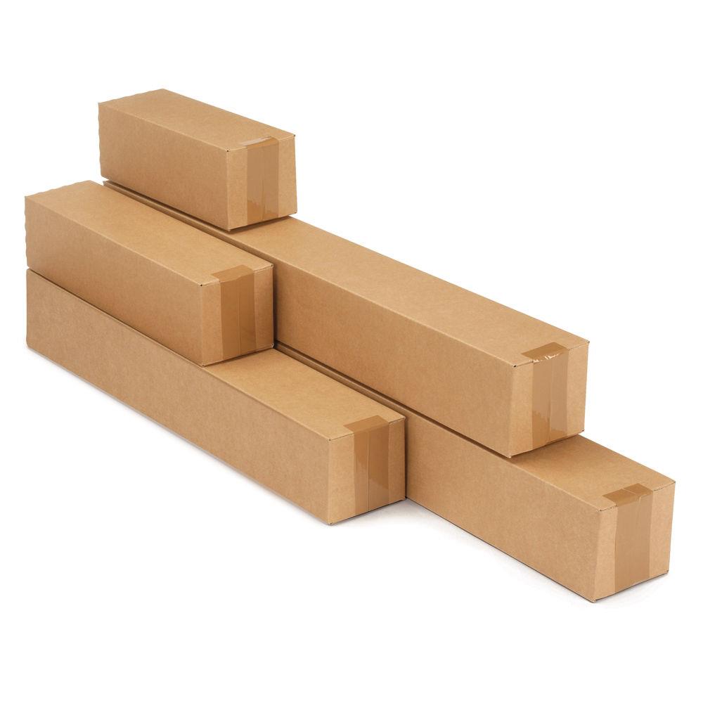Caisse carton longue simple cannelure  montage instantan longueur 31x10,5x10,5 cm