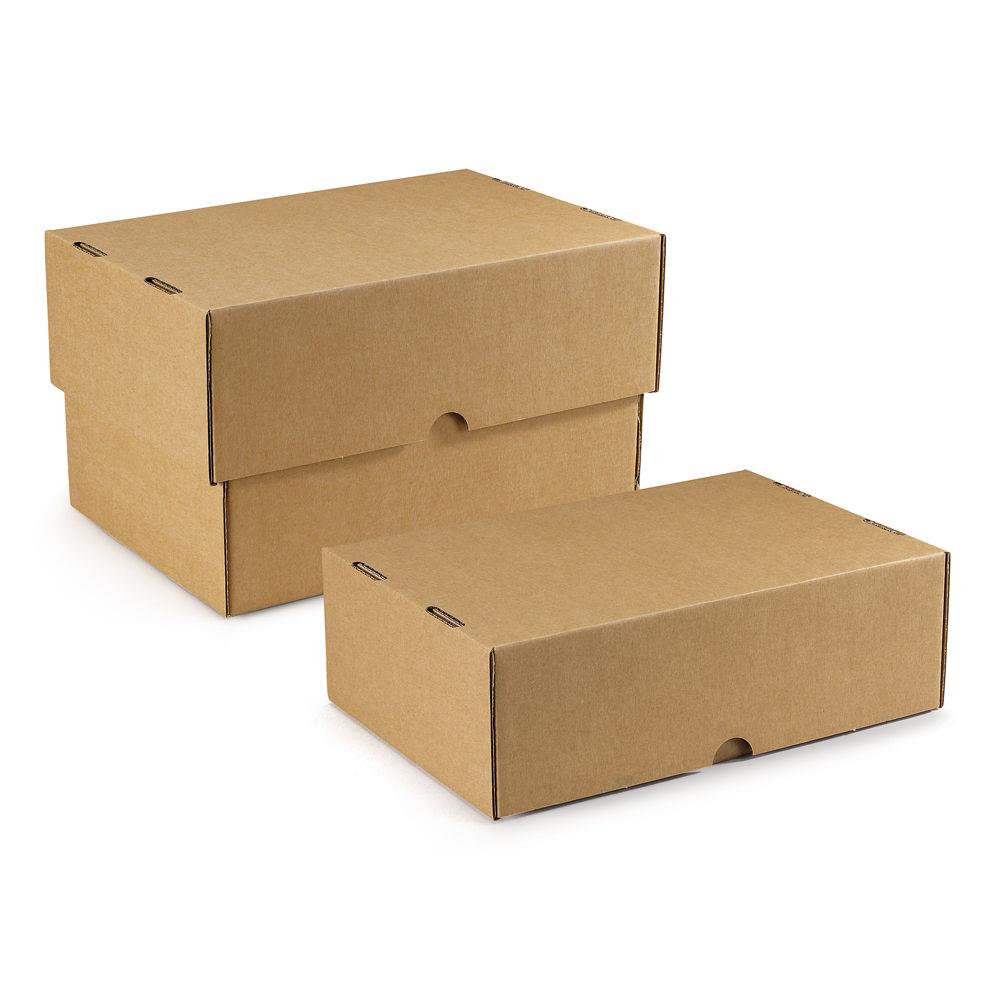 Caisse carton tlescopique brune simple cannelure 33x25x5/9 cm