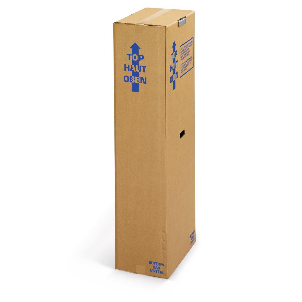Caisse-penderie carton double cannelure 50x30x135 cm