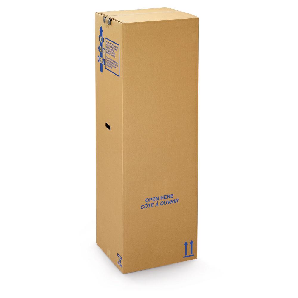 Caisse-penderie carton double cannelure 50x50x155 cm