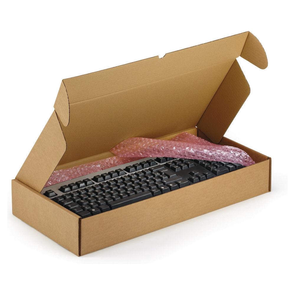 Bote carton brune avec fermeture latrale 19x19x5 cm