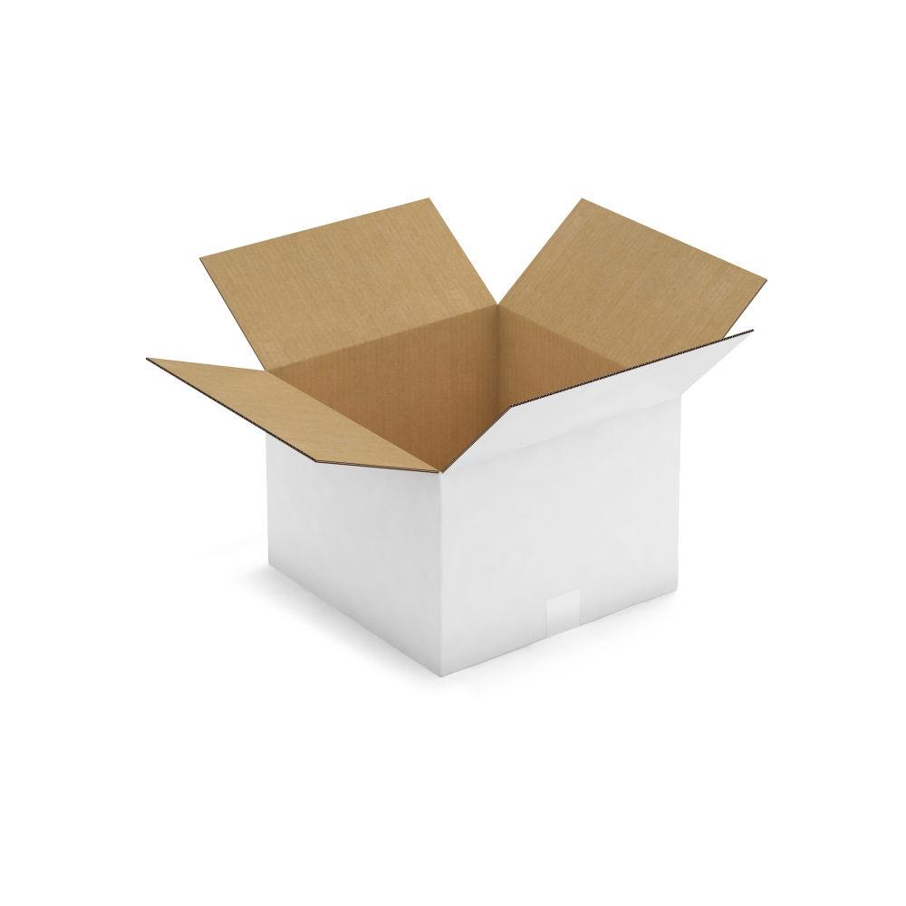 Caisse carton blanche double cannelure 35x35x25 cm
