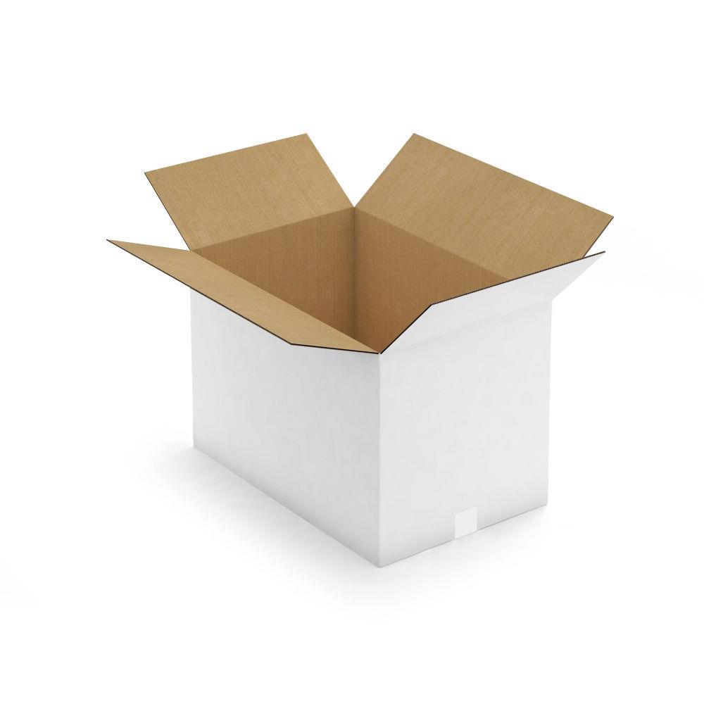 Caisse carton blanche double cannelure 58,5x38,5x40 cm