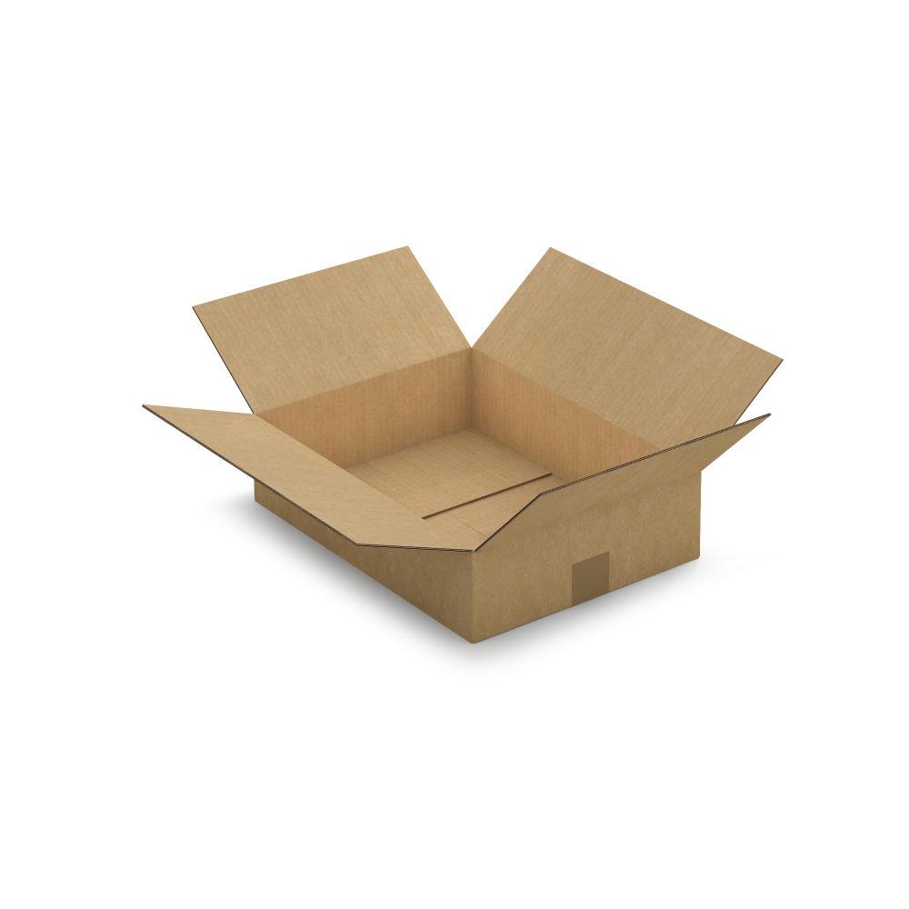 Caisse carton plate brune double cannelure 40x30x10 cm