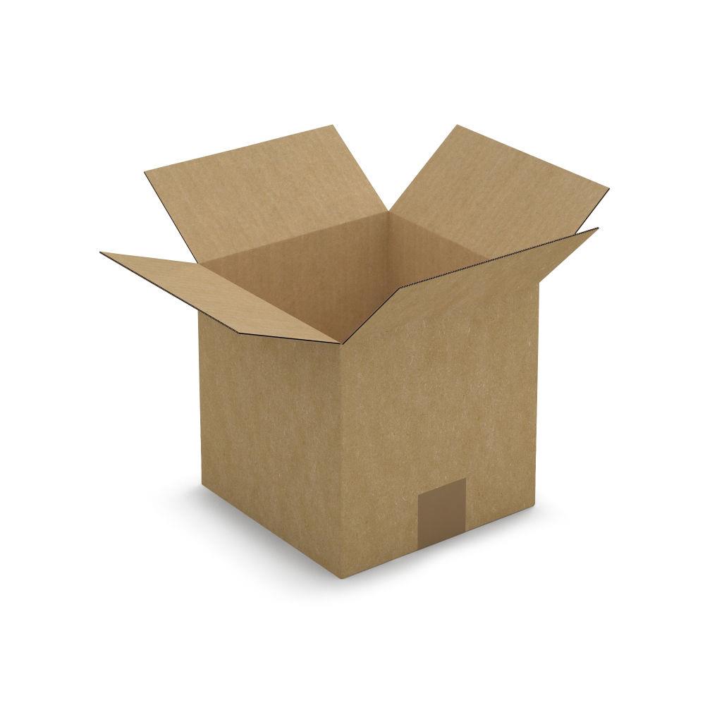Caisse simple cannelure brune 20x20x20