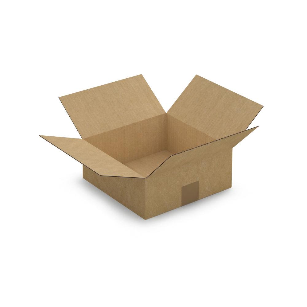 Caisse carton brune simple cannelure 25x25x10 cm