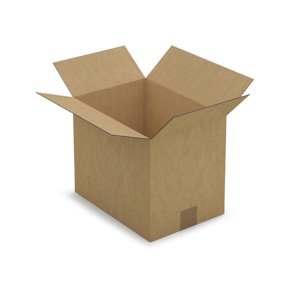 Caisse simple cannelure brune 31x22x25