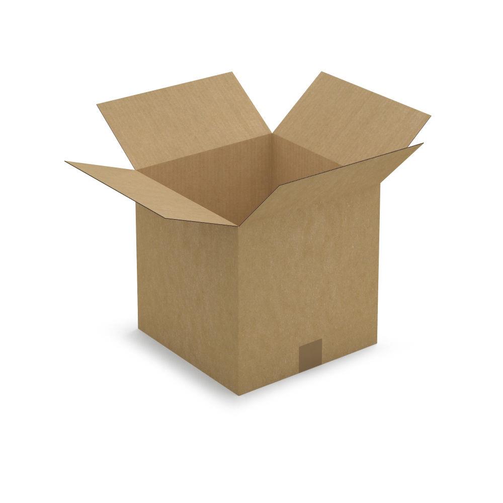 Caisse simple cannelure brune 30x30x30
