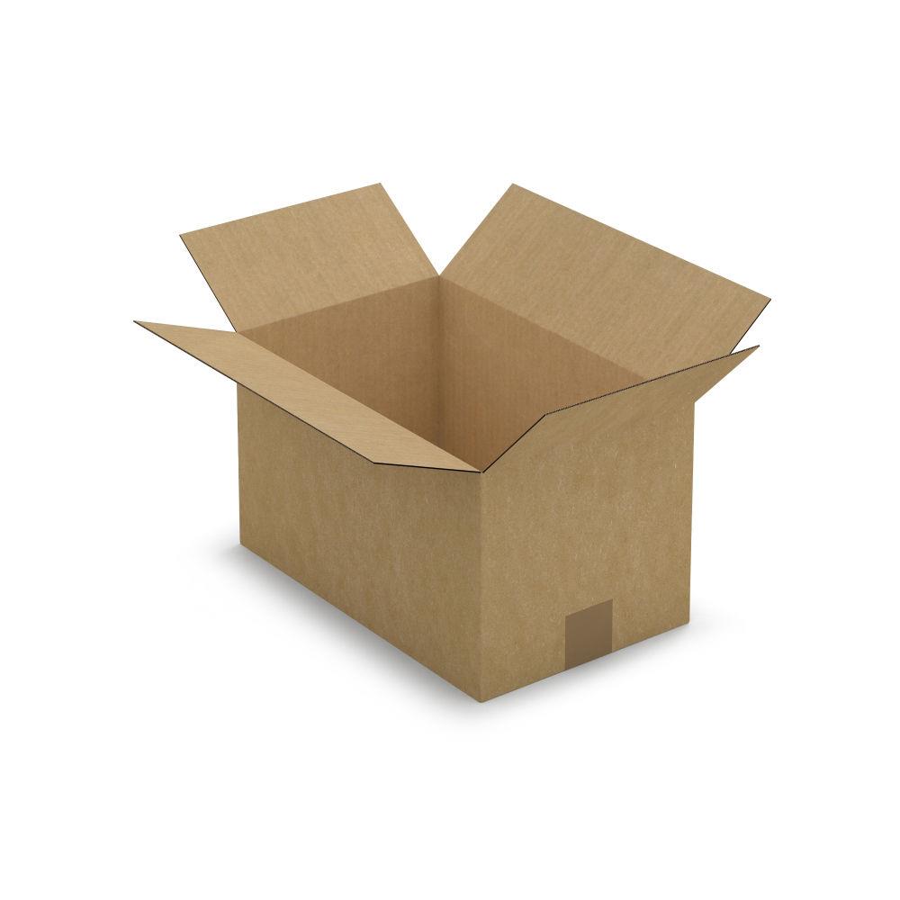 Caisse simple cannelure brune 35x22x20