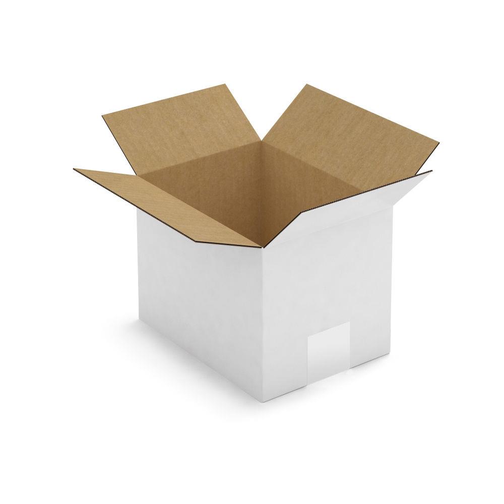 Caisse carton blanche simple cannelure 20x15x15 cm