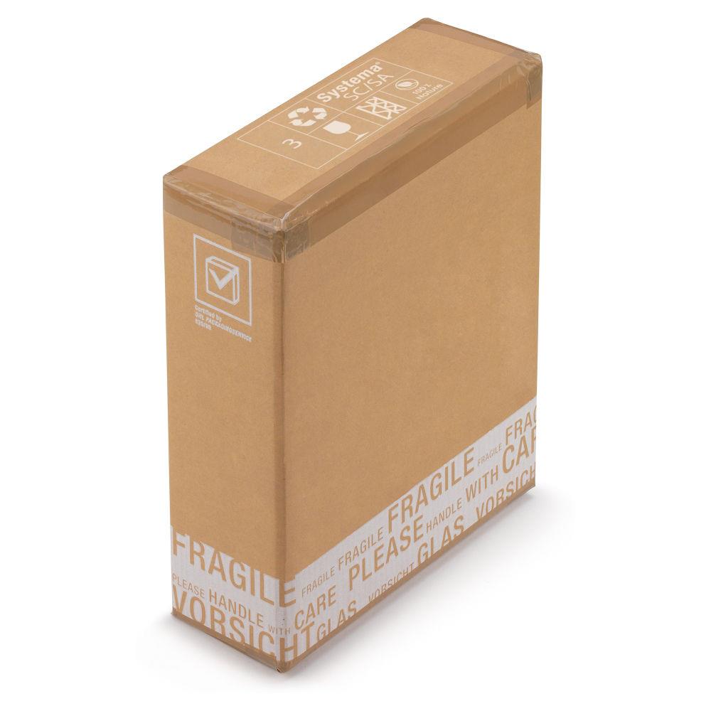 Caisse carton d'expdition pour bouteilles avec croisillons renforcs  montage manuel 3 bouteilles