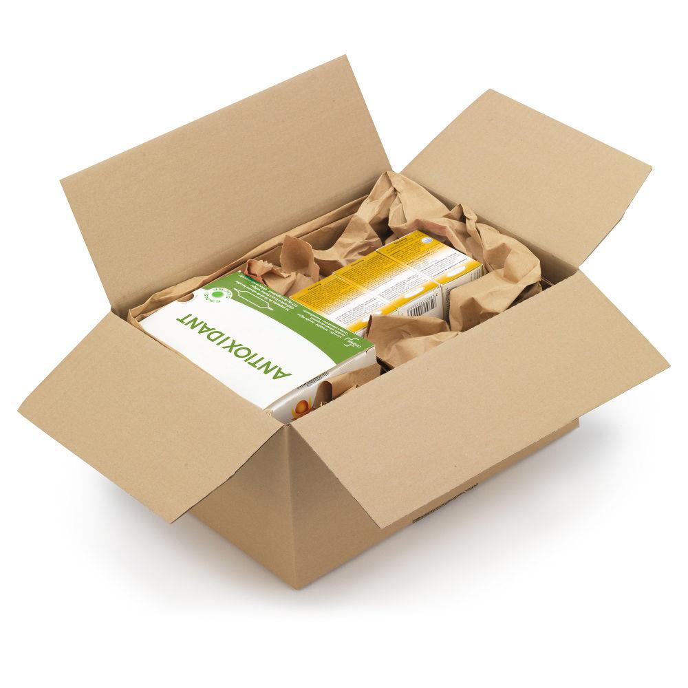 Caisse carton brune simple cannelure  montage instantan 20x15x15 cm
