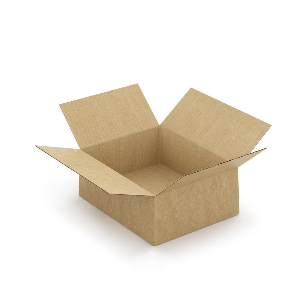 Caisse carton brune simple cannelure  montage instantan 25x20x10 cm