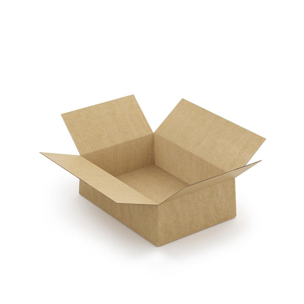 Caisse carton brune simple cannelure  montage instantan 31x22x10 cm