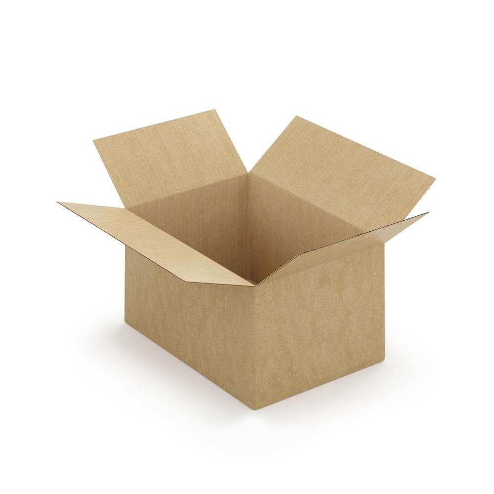 Caisse carton brune simple cannelure  montage instantan 35x25x20 cm