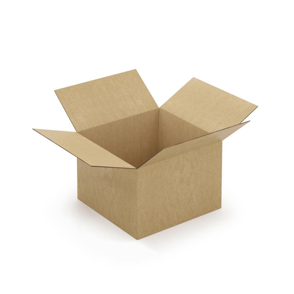 Caisse carton brune double cannelure  montage instantan 39x39x28 cm