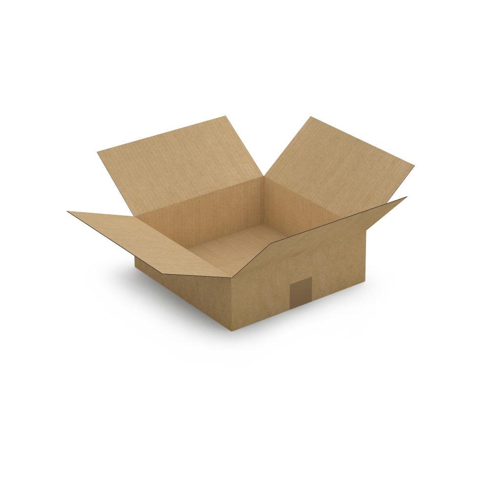 Caisse carton brune simple cannelure  base carre 30x30x10 cm