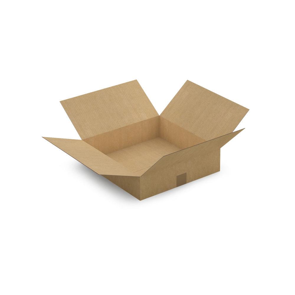 Caisse carton brune simple cannelure  base carre 40x40x10 cm