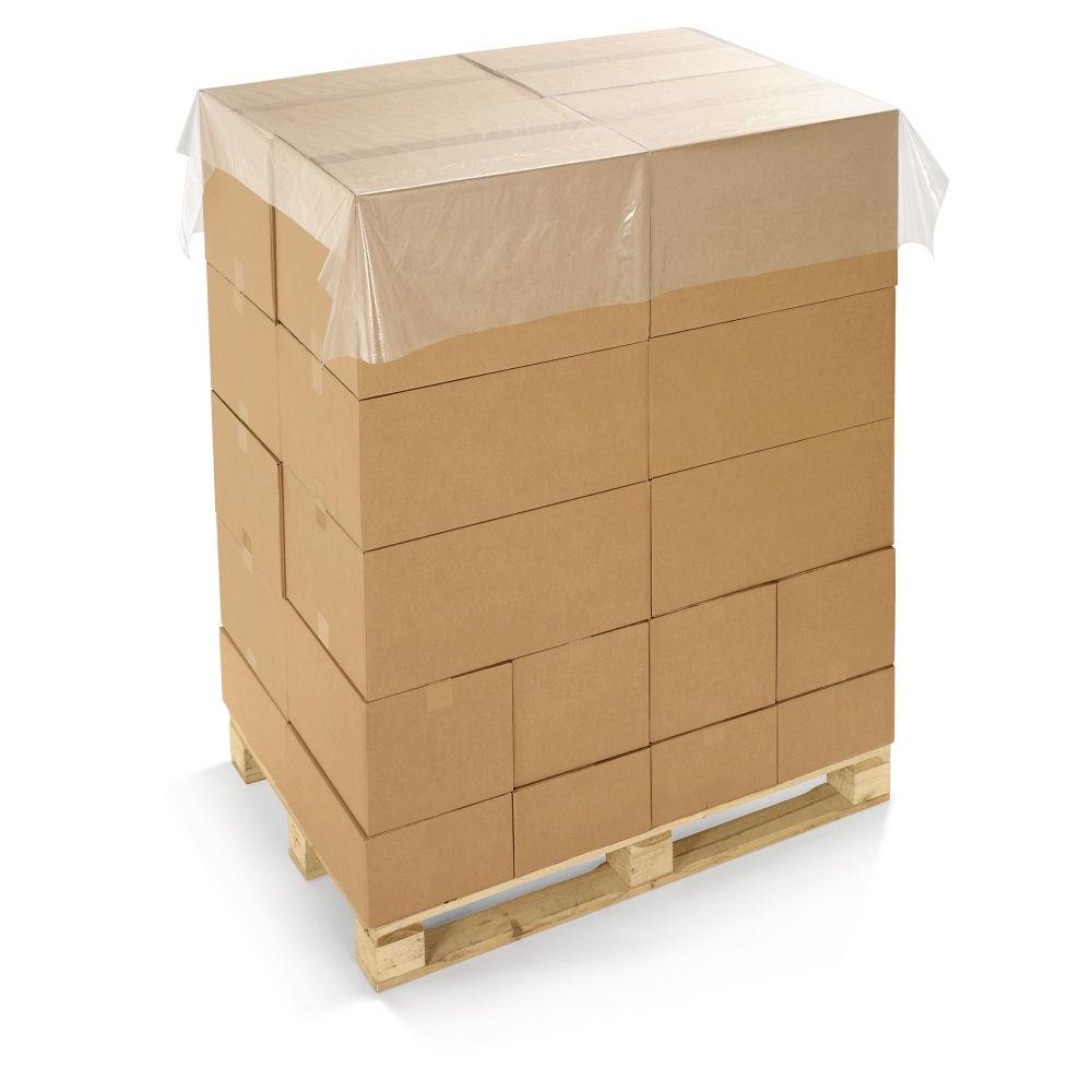 Coiffe-palette recycle en rouleau prdcoup transparent 45 microns 1500x1500mm - rouleau de 320 coiffes