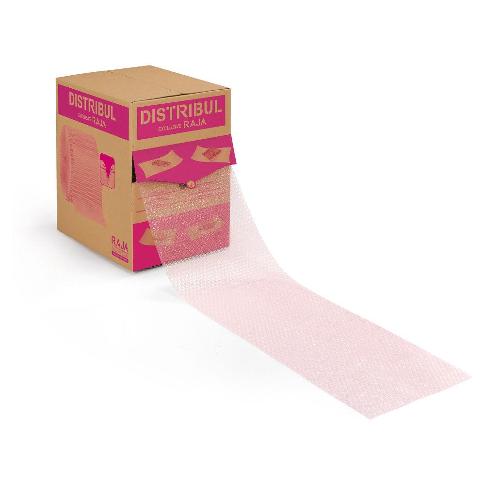Film bulles antistatique o 10 mm predecoupe en boi^te distributrice 50 cm x 50 m